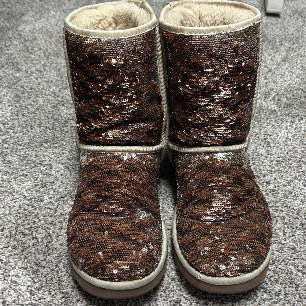 UGG Sequin Winter Boots with Fur Lining